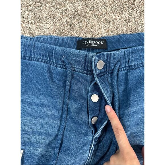 Liverpool The Rascal Tie Front Jean Tapered Leg Button Fly Cotton Vernon 16/33 - Picture 5 of 14